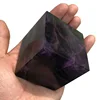 Natural rainbow fluorite blank crystal quartz cubes stone for engraving