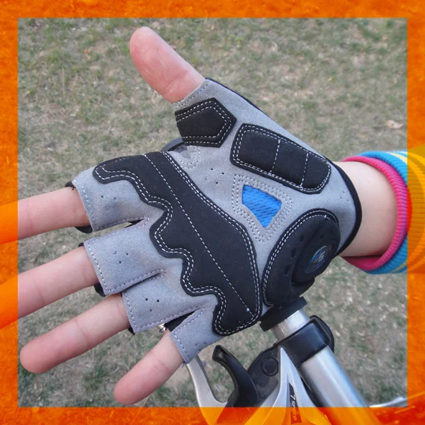 NEW CYCLING GLOVES HALF FINGER SPORTS BICYCLE GEL PALM SILICONE AMARA FINGERLESS 
