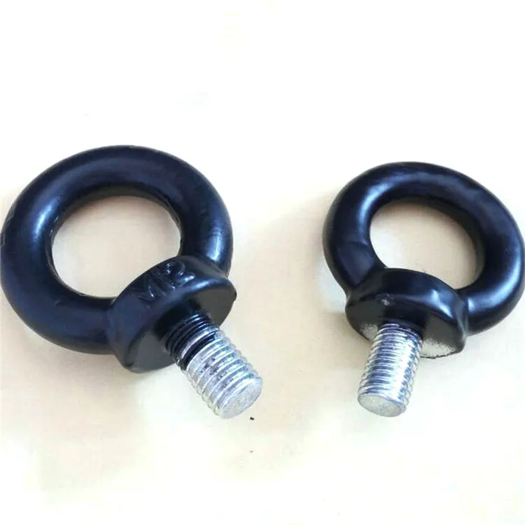 Factory Wholesale Black Plated Rings Screw Customized Specification O Rings Threaded Eye Bolts