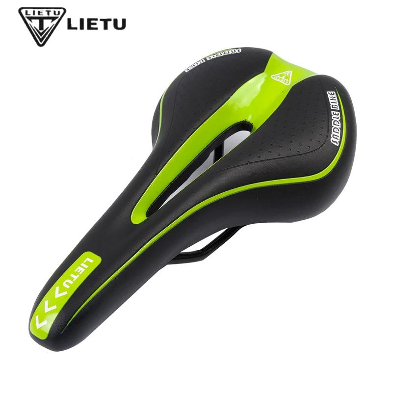 

LIETU Gel Bicycle Seat Cushion Mountain Bicycle Saddles Parts Sela Bike Ciclismo Comfortable Mountain Bike Saddle, Red , white, blue, green