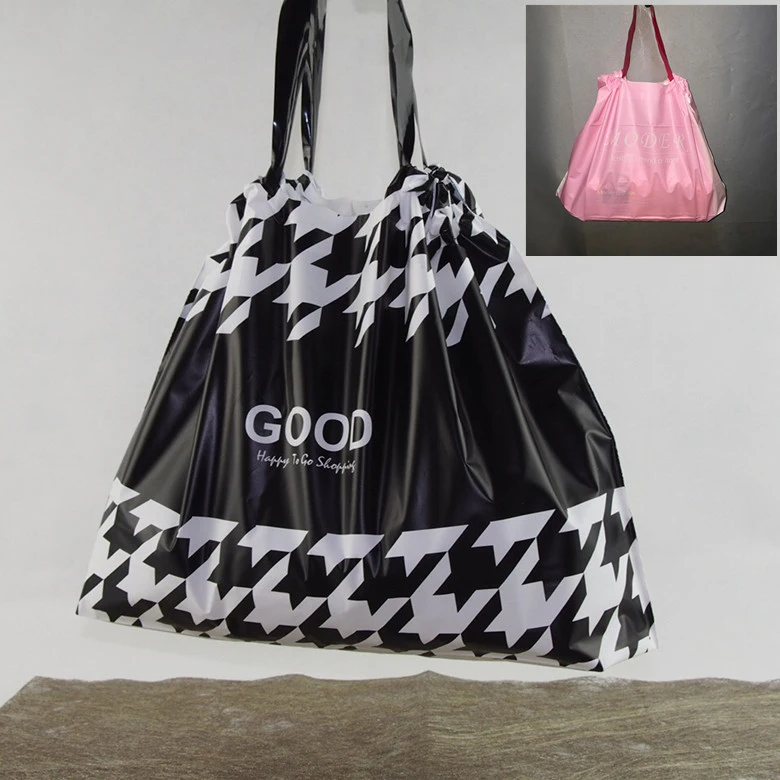 Cheap HDPE/LDPE Custom Printing Logo Clear Plastic Drawstring Bag for Laundry Hotel