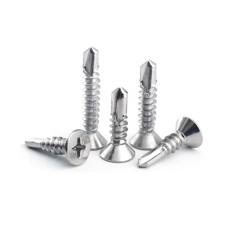 
Phillips Stainless Steel Cross Countersunk head Self drilling screw 