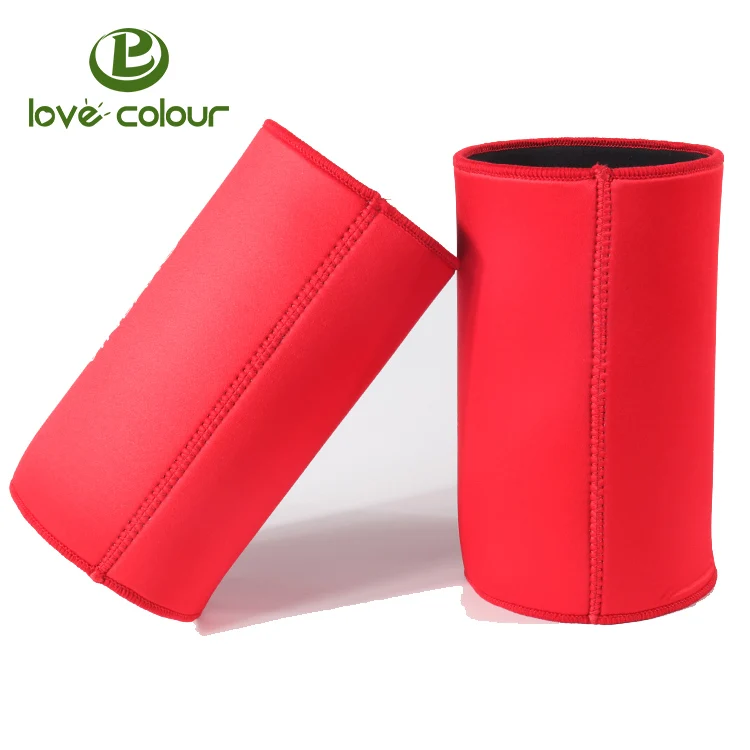 Beer can cooler in red color