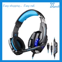 KOTION EACH G9000 3.5mm Gaming Headphone Headband Headset with Microphone LED Light for Laptop Mobile Phones/Xbox ONE/PS4
