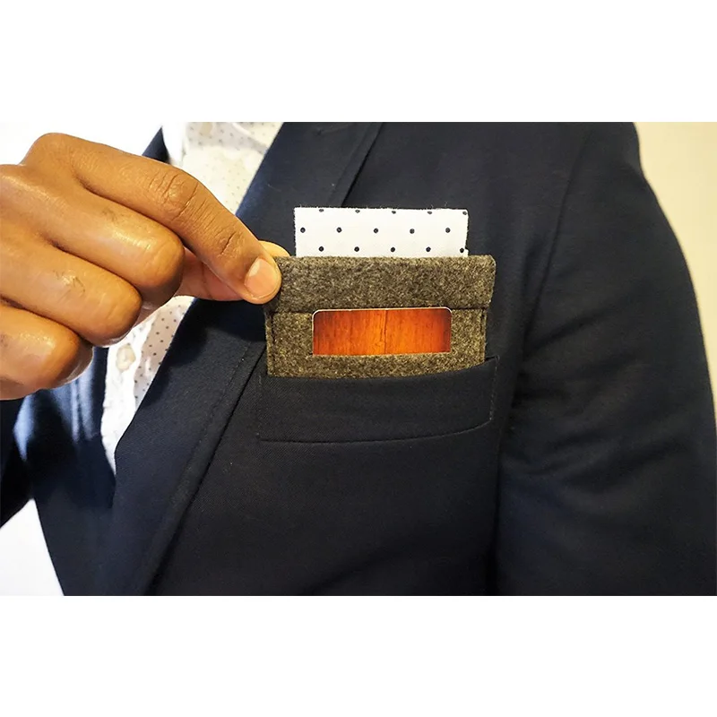 
Felt Material Handkerchief Folds Square Holder Pocket 
