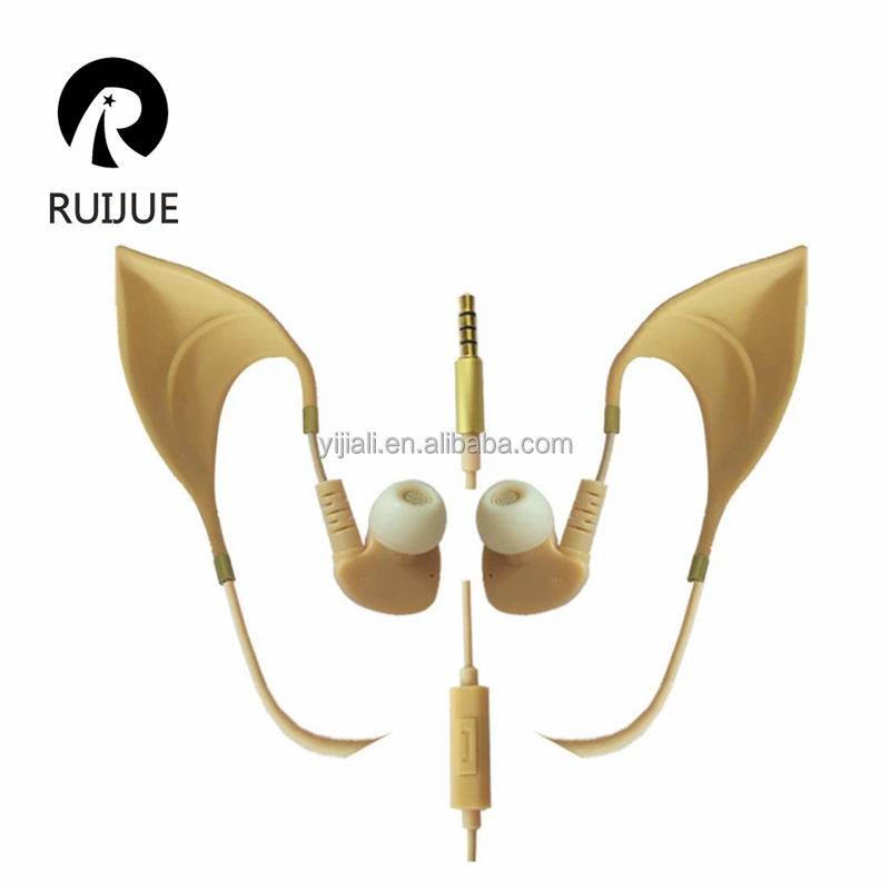 

Afanda Elven ears shape Promotion fashion mobile phone wired in-ear bass stereo Elf ear shape cute earphone