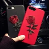 Chinese style delicate embroidery couple rose cell mobile phone case for iPhone X