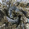 Africa hot sells glitter gold trim with black frog - like silver sequins for dresses