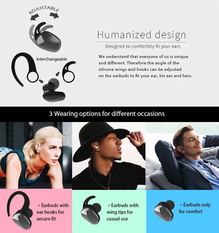 SHABA LE-702 wireless earphone tws earbuds with charging case 5 EQ presetsearphone headset - ANKUX.COM