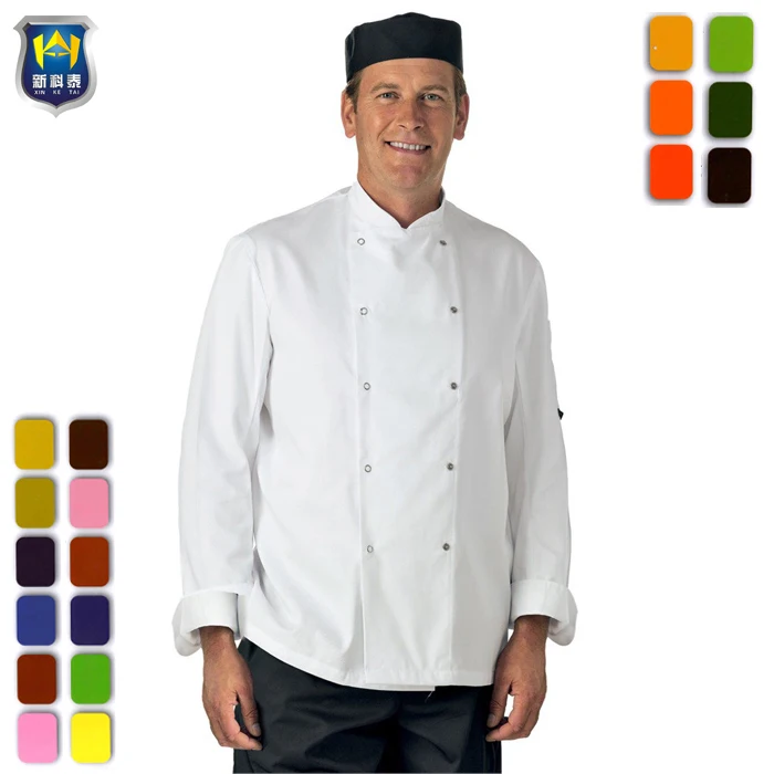 Fashion Navy Khaki Chef Uniform Casual Dresses Oem Workwear Coats