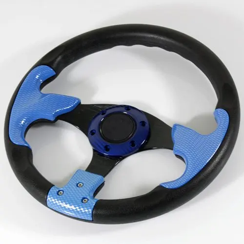 Black PVC, Copper Spoke /& Mark /& Stich SPPC Universal Deep Dish Drift Racing Steering Wheel 350MM