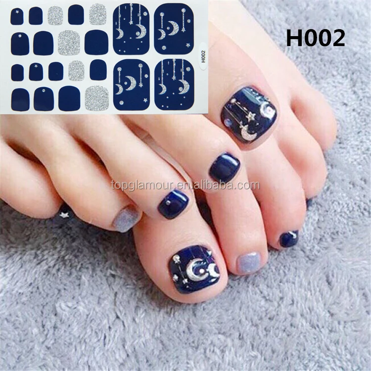 

H001-040 Popular Nail Art Full Cover Toe Nail Polish Sticker Designs