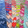 Gradient weave PVC leather material for shoe/bag/handbag/women wallet fashion style