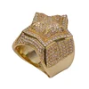 Iced Out Men's 3D STAR two layers Diamond Pinky RING