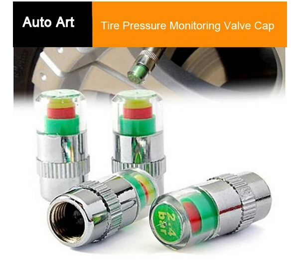 Бесплатная доставка давления в шинах монитор клапана Cap датчика индикатор 3 цвет глаз оповещения нового, Авто шин шин давления