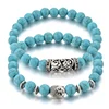 Buddha Mala Partner Distance Bracelet Turquoise Stone Men Women Bracelet