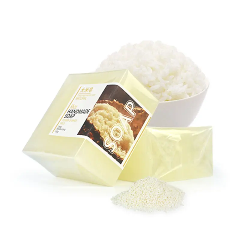 

SuMu Custom Wholesale 100g Private Label Organic Soap Natural Whitening Soap Rice Essential Oil Handmade Soap
