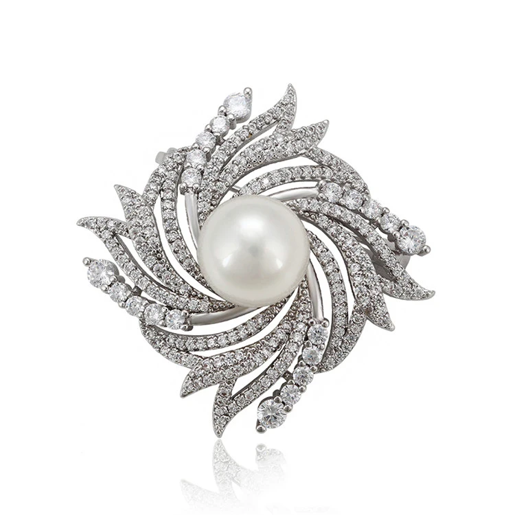 

brooches-129 xuping pearl brooch design,Cyclone shape brooches for women,brooch guangdong