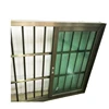 Philippines modern style reflective tinted glass sliding window with home safety iron window grills