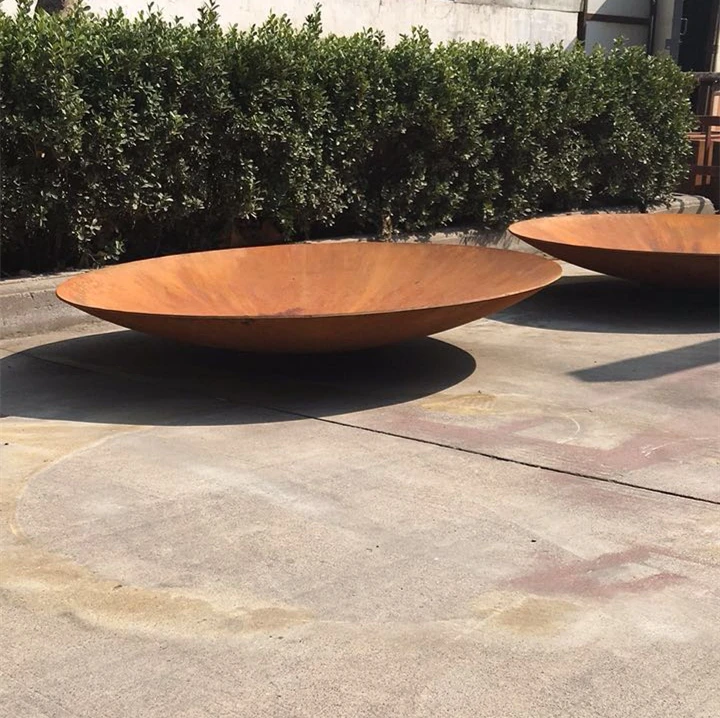 80cm Corten Steel Metal Fire Pit And Water Bowl Buy Corten Steel Fire