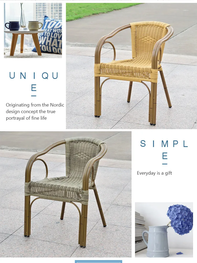 Outdoor Round Aluminium Metal Plastic Rattan Wicker Garden Chair Buy