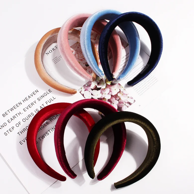 5cm Width Velvet Sponge Hairband Women Alice Foam Headbands Hair