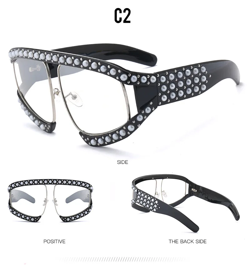 2019 Retro Designer Oversize Shield Black Sun Glasses Sunglasses Women