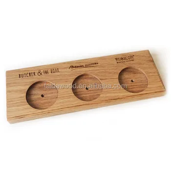 Serving Paddle Shot Glass Wooden Tray 