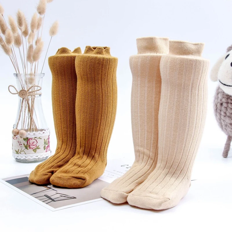 

Baby Socks Solid Cotton Candy Socks Kids knee high socks Tights Boy Girl 0-5T
