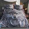 2018 hot selling Sunima home textile bed sheets 3D printed Wolf warrior european size duvet cover