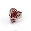 BLEACH Ring Kurosaki Ichigo Red Enamel Men Women Rings Cosplay male Jewelry Friendship Gift