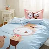 Kids single cartoon Bed cover Fitted flat sheet Bedding set cute rabbit