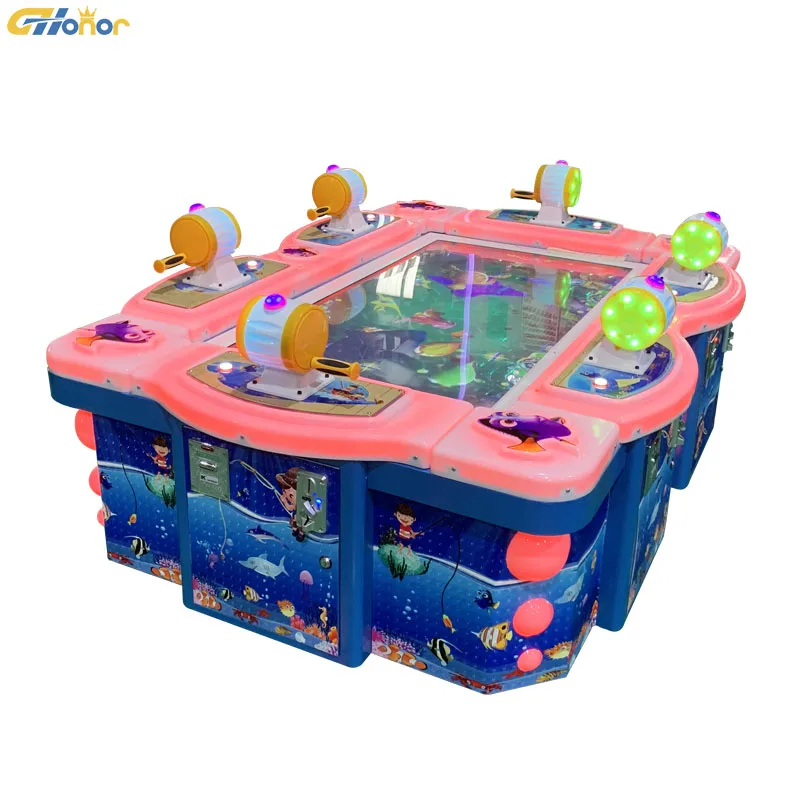 Amusement Indoor Coin Operated Fishing Redemption Arcade 6 Players Game ...