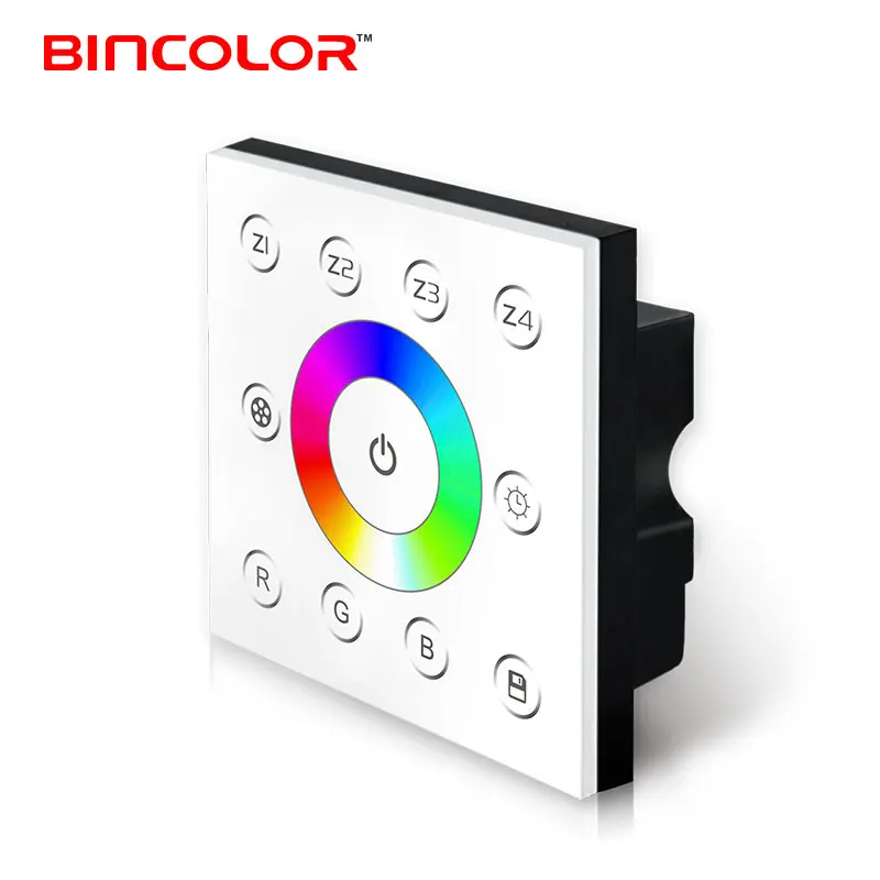 P7 AC85-265V wall mounted dmx rgb led touch panel controller 4 zones dmx512 rgb controller
