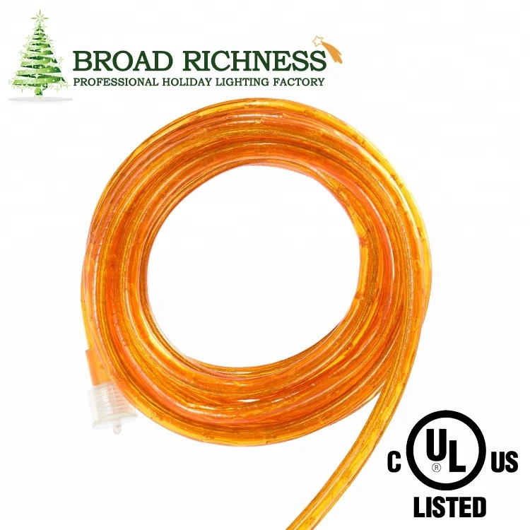 Round 2-wire Orange Waterproof Incandescent Rope Light