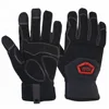 Black Anti-vibration Touch Screen Synthetic Leather Custom Industrial Mechanics Work Gloves