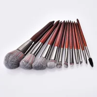 

11PCS Vegan Private Label Make Up Brushes Professional Custom Logo Wooden Handle Blending Makeup Brush Set
