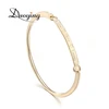 New gold copper designs custom name bar bangle bracelet personalised 40*4 mm brass custom bracelet