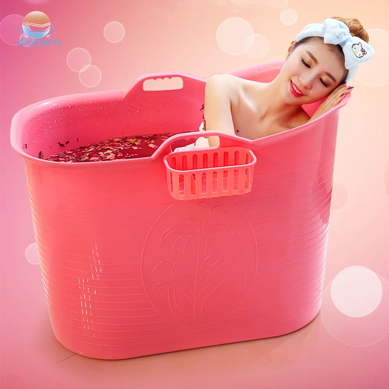 Bath Tube In Plastic PP5 REACH Test Passed Portable Freestanding Bathtub for Adults Indoor Spa Buthtub