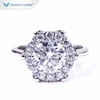 Tianyu Gems Low Setting 18 gram Gold Forever One Moissanite Flower Ring