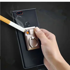 newest design usb recharge electronic phone holder lighter