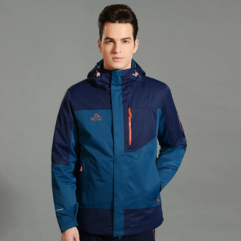 
Fashion Contrast Design Winter Seam Sealed Coat Men Waterproof 3 in 1 Down Jacket 