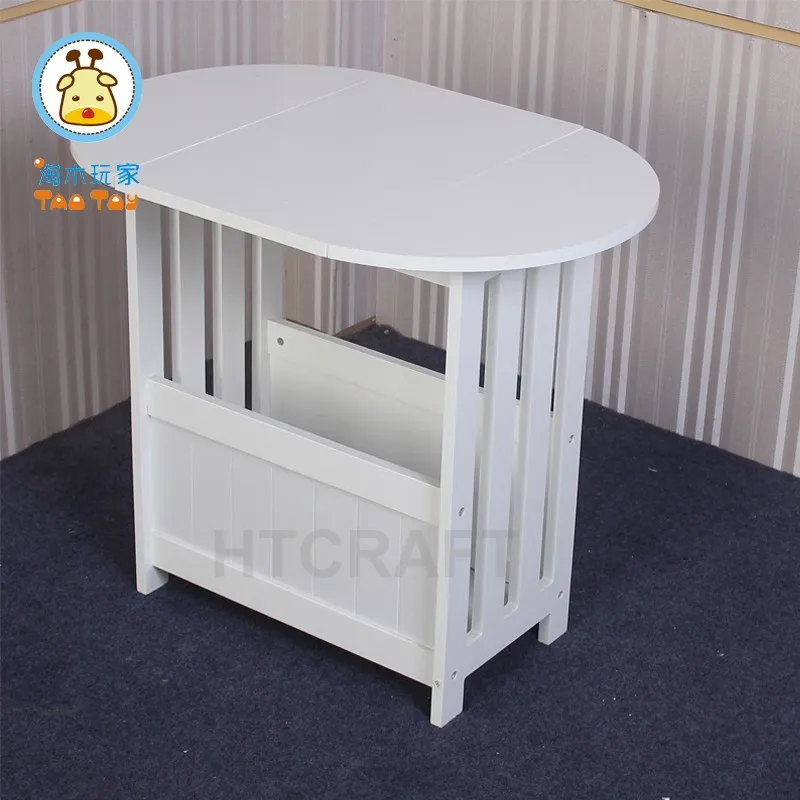 Wooden Foldable Table With Storage White Coffee Magazine Wooden Foldable Table With Storage