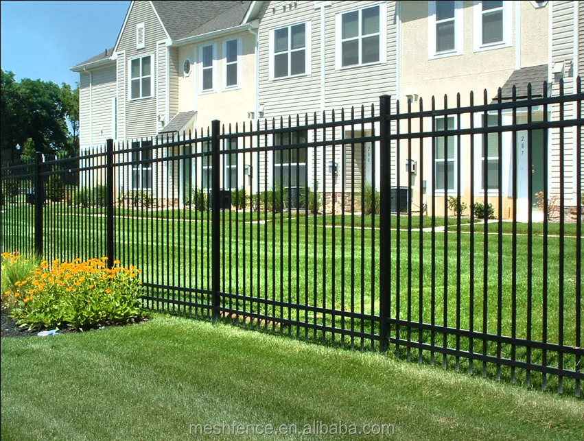 High Quality Aluminum Galvanized Solid Steel Fence With Post And Cap ...