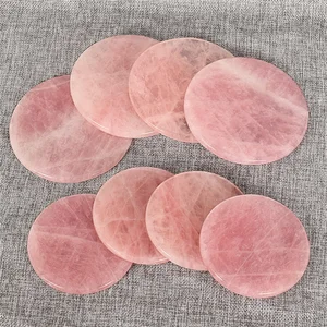 Image of Wholesale Custom Rose Gold Coaster Rose Quartz Coasters