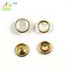 Low price garment logo ring prong metal snap button