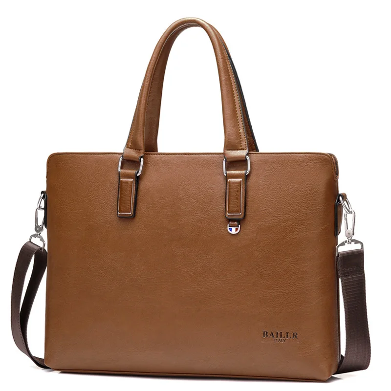 

OEM office business PU leather handbag/briefcase/laptop bag for men, Brown