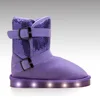 HC-563 2017 new sparkle sequins winter warm light up girls led boots