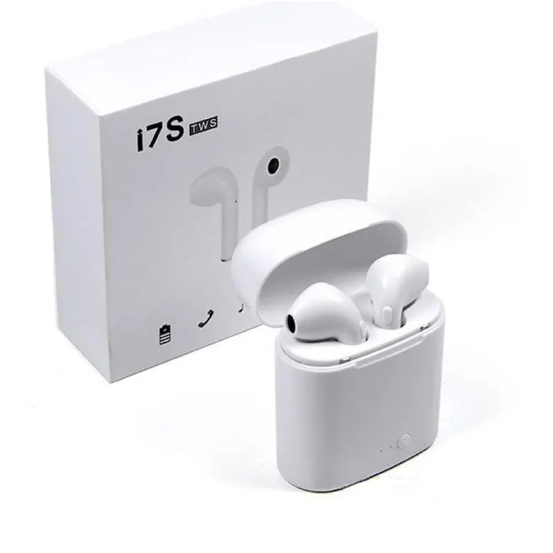 

Auto open window i7S True TWS Wireless blue-tooth Earphone Charging box station Headphone For iphone, White / black
