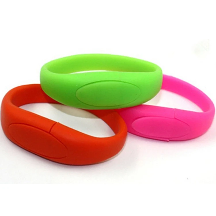 

Customized Logo Fashion 1GB-64GB Silicone Wrist Band Bracelet USB 2.0 Memory Stick Thumb Drive